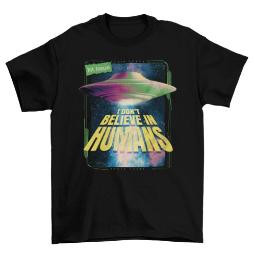 Funny alien psd t-shirt