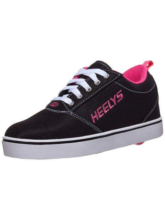 HEELYS Girls Pro 20 (Little Kid/Big Kid/Adult) Black/White/Pink 1 Little Kid M