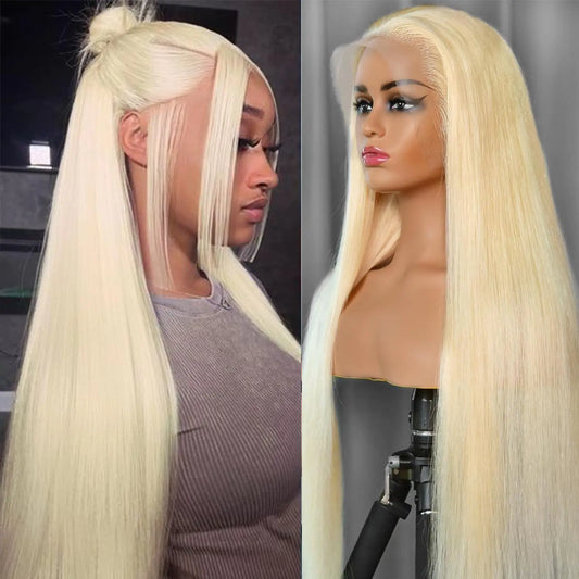 Aliaurora 613 13x6 Lace Front Wig Human Hair 200 Density 613 Lace Front Wig Human Hair 20 Inch Straight Blonde Wig Human Hair Pre Plucked With Baby Hair