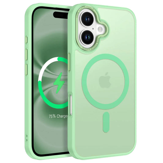 GaoBao Magnetic for iPhone 16 Plus Case iPhone 16 Plus Phone Case [Compatible with Magsafe] Slim Fit Shockproof Translucent Protective Women Men Girls Boys Cover for iPhone 16 Plus Matcha Green