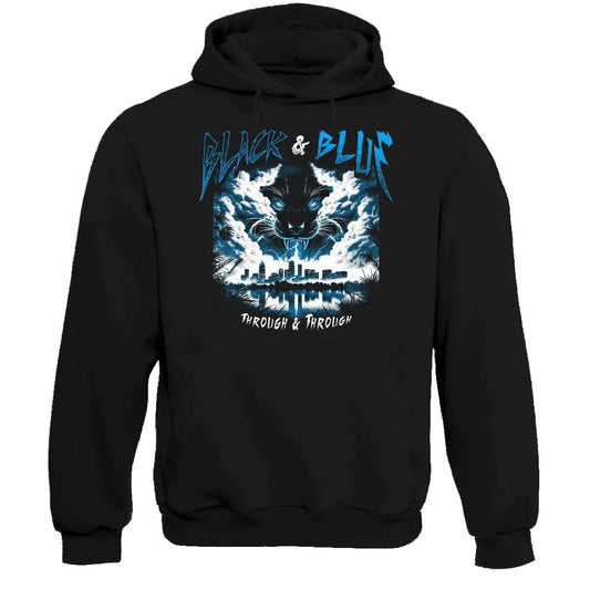 Xtreme Apparrel Black & Blue Through & Through Mens Hoodie Sweatshirt for Carolina Fans (Black Hoodie 2XL)